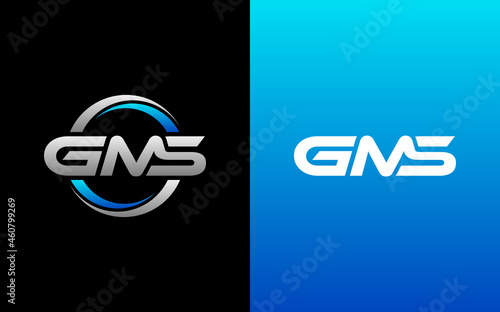 GMS Letter Initial Logo Design Template Vector Illustration