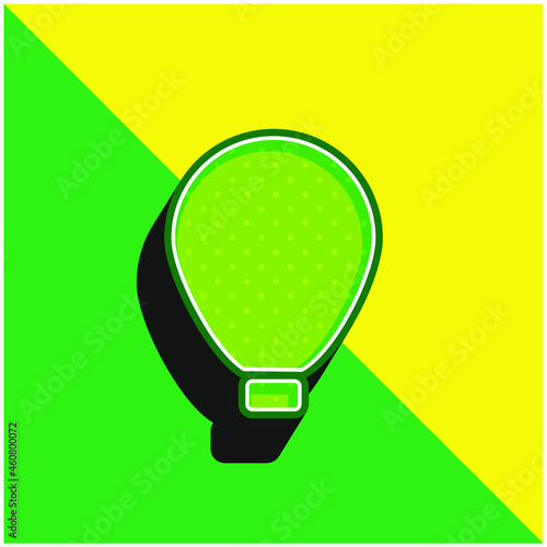 Big Air Balloon Green and yellow modern 3d vector icon logo