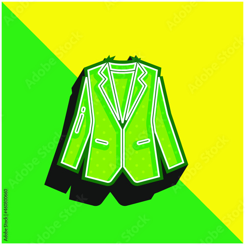 Blazer Green and yellow modern 3d vector icon logo