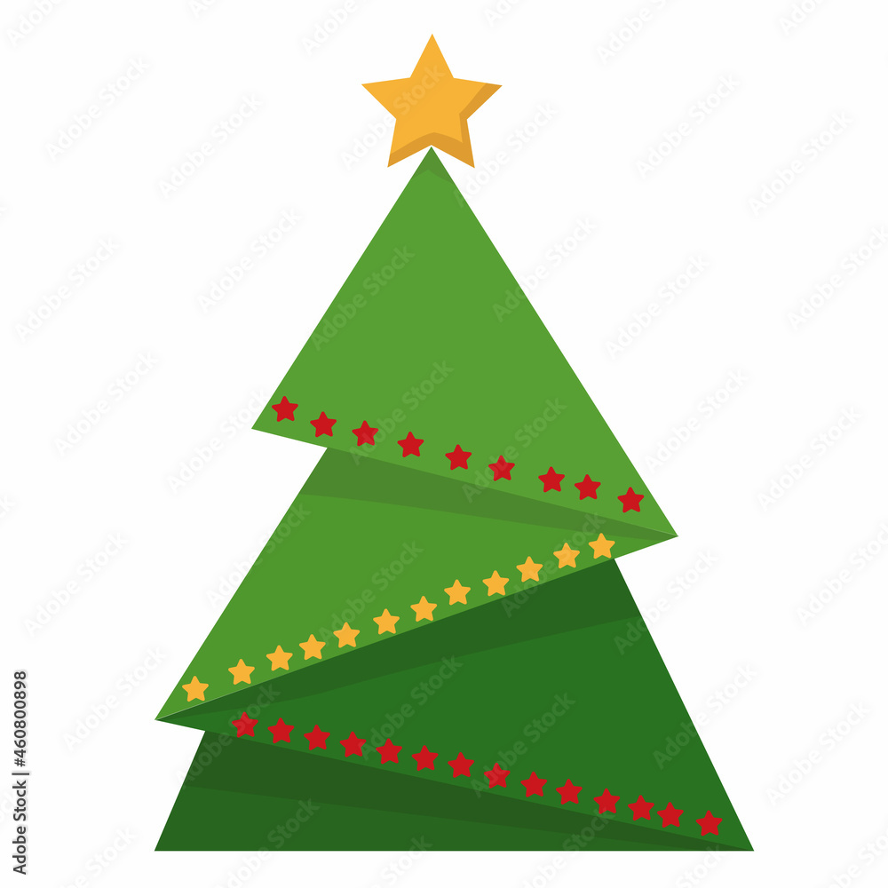 christmas tree in flat style christmas tree in flat style