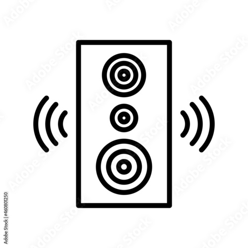 Woofer Outline Vector Icon Design