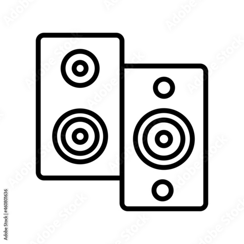 Woofer Outline Vector Icon Design