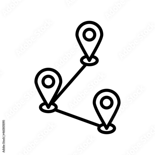 Track Outline Vector Icon Design