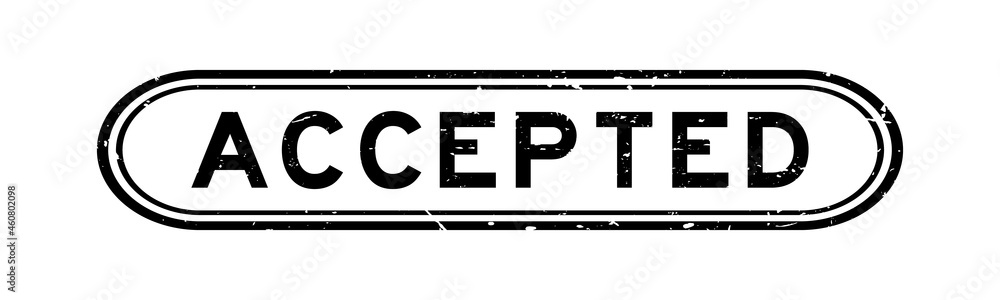 Grunge black accepted word rubber seal stamp on white background Grunge black accepted word rubber seal stamp on white background