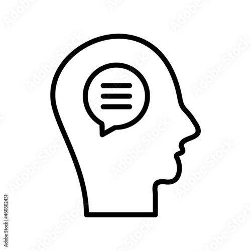 Speak Outline Vector Icon Design