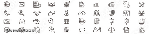 Administrator Manager administrator vector icons set. for web design isolated on white background