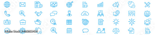 Administrator Manager administrator vector icons set. for web design isolated on white background