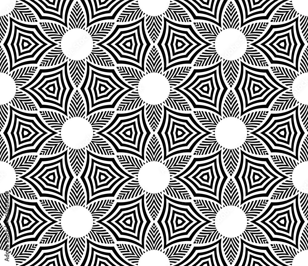 Abstract decorative floral seamless pattern. Abstract decorative floral seamless pattern.