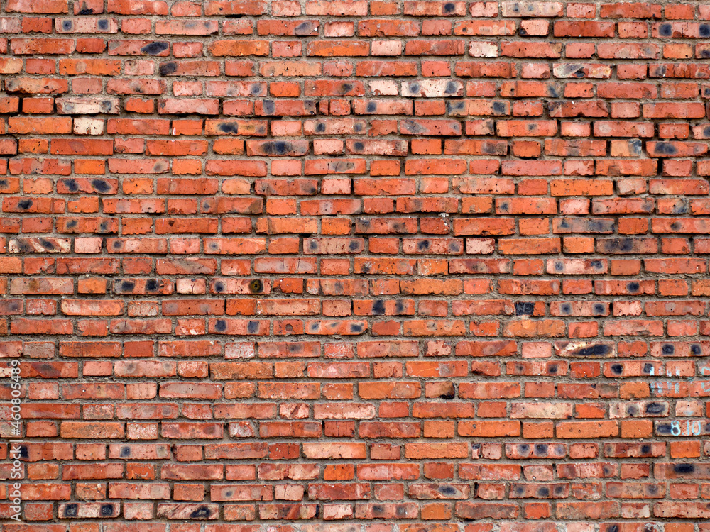 Fototapeta premium red grunge Brick wall backgound. vintage brick wall texture