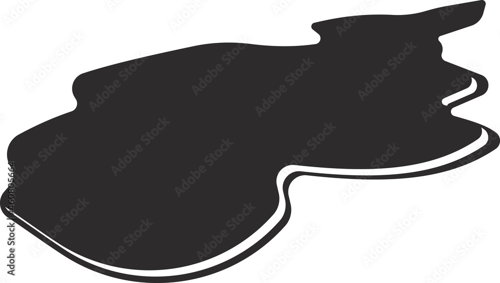 A black oil puddle. Oil spill. Vector image. A black oil puddle. Oil spill. Vector image.