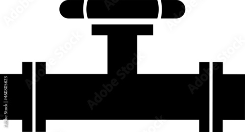 Pipe with valve and tap for gas, oil.