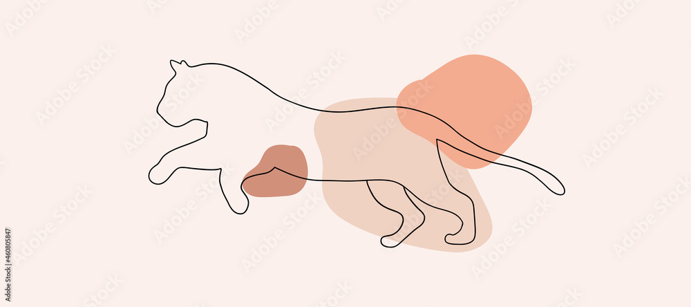 Line vector chinese tiger. Modern wall art asian animal. Line vector chinese tiger. Modern wall art asian animal.