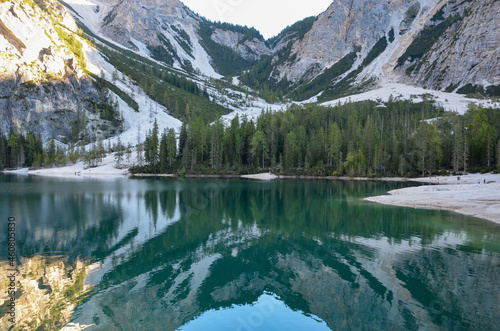 Pragser Wildsee (Lago di Braies) in South Tyrol, Italy