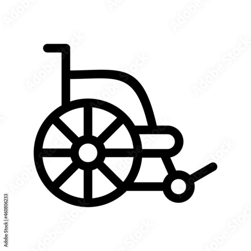 Wheelchair Outline Vector Icon Design