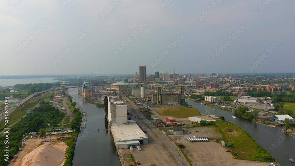 Distant Aerial View of Downtown Buffalo - Part 4 Distant Aerial View of Downtown Buffalo - Part 4