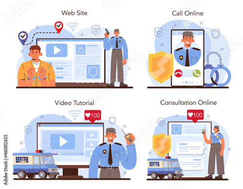 Convoy online service or platform set. Transportation of a criminal