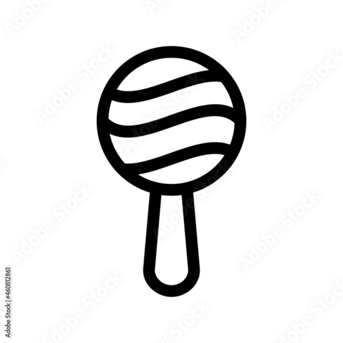 Maracas Outline Vector Icon Design