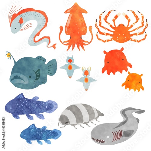 深海生物イラストセット