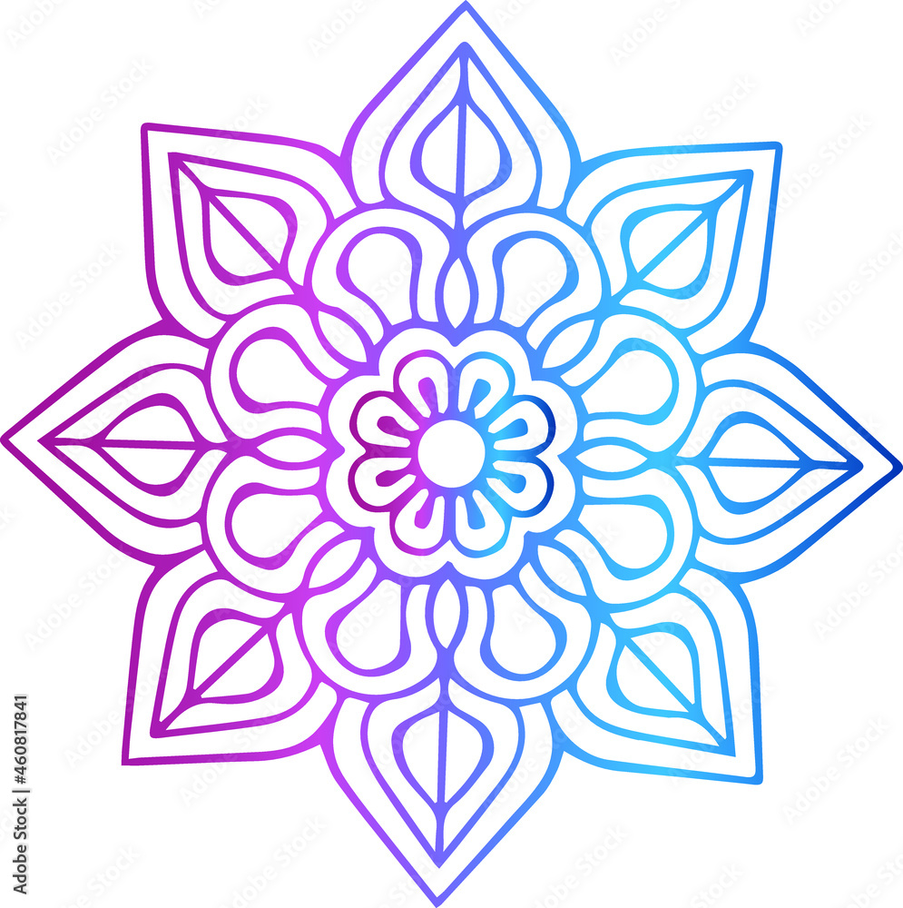 Mandala with colors with white background Mandala with colors with white background