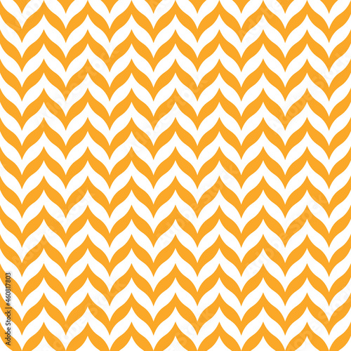 White seamless pattern with orange chevron. Minimalist and childish design for fabric, textile, wallpaper, bedding, swaddles toys or gender-neutral apparel.