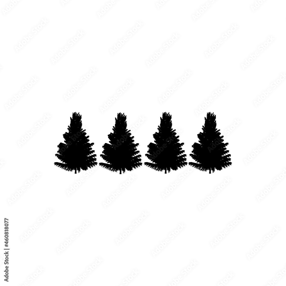 Obraz premium Christmas tree icon vector. Forest illustration sign collection. New Year symbol or logo.
