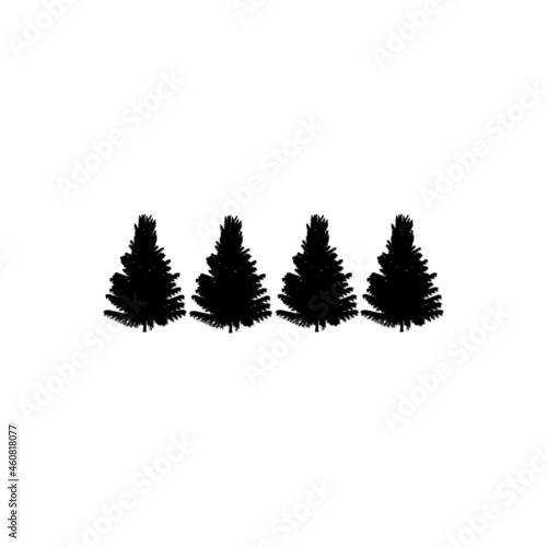 Christmas tree icon vector. Forest illustration sign collection. New Year symbol or logo.