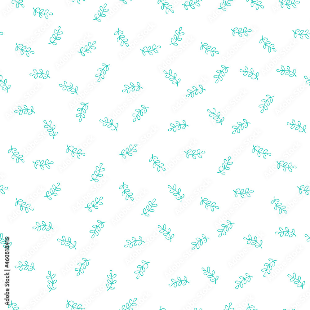 Blue flower leaves seamless pattern. Blue flower leaves seamless pattern.