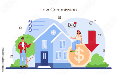 Real estate industry. Low comission for real estate agent work
