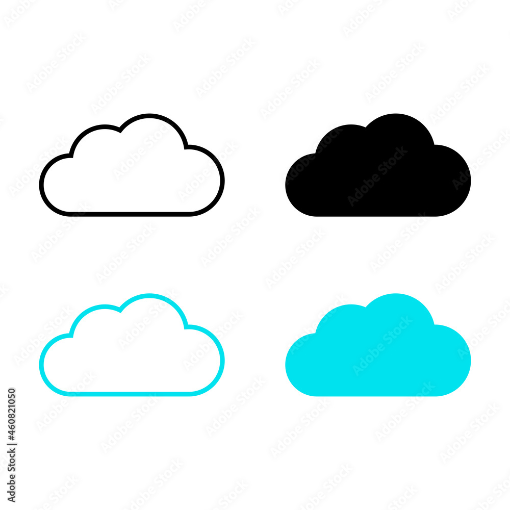 Cloud icon set Cloud icon set