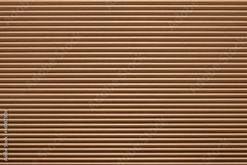 Stylish brown pleated window blinds texture background. Trendy, elegant and modern paper blinds for indoors.