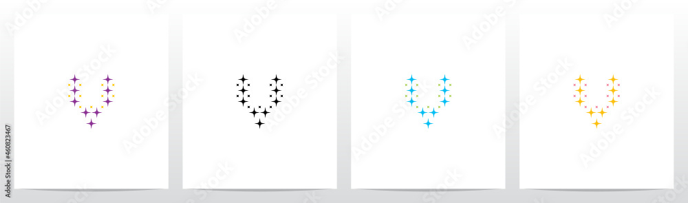Light Spark Forming Letter Logo Design V Light Spark Forming Letter Logo Design V