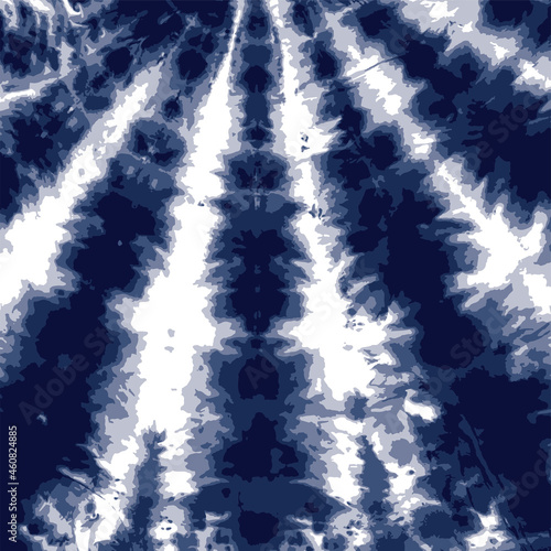 Navy blue and white tie dye Pattern background