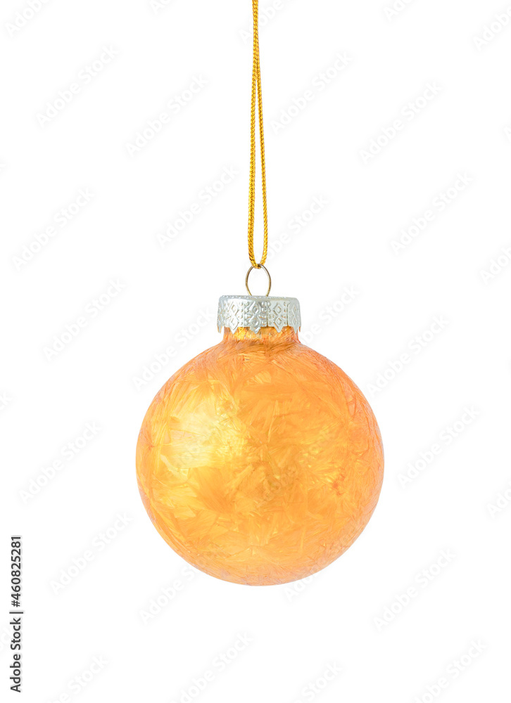 Yellow Christmas ornament isolated on white background
Yellow Christmas ornament isolated on white background