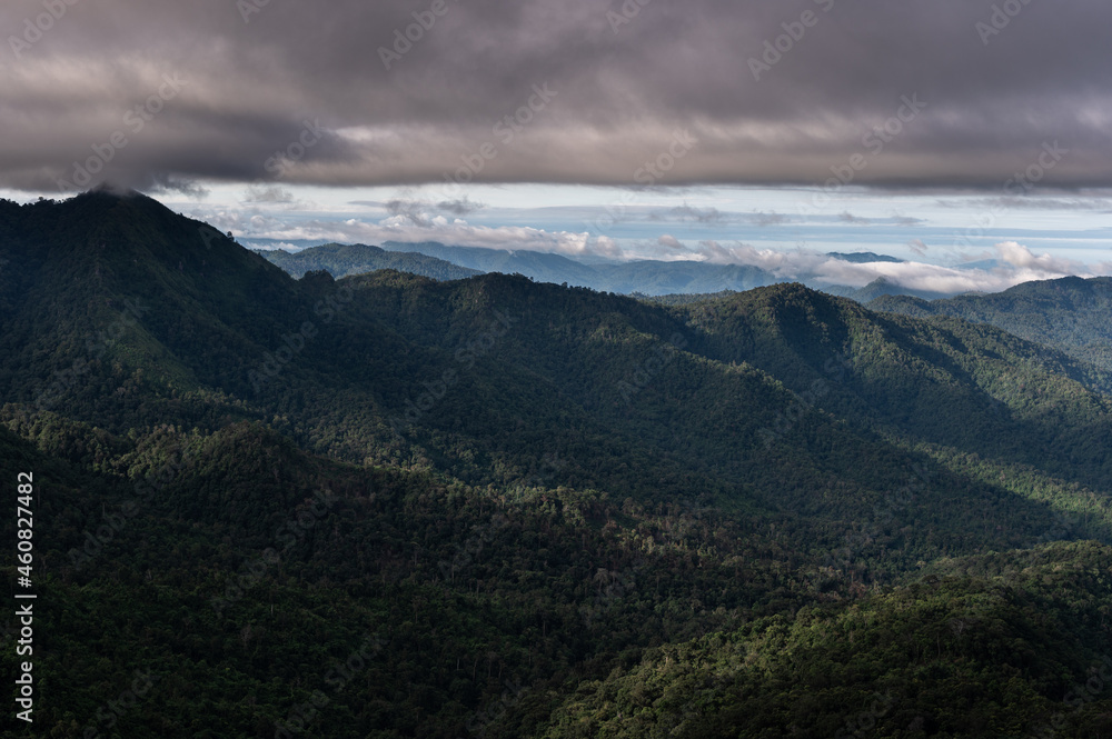 Obraz premium mountain scenery in northern Thailand,vintage tone.