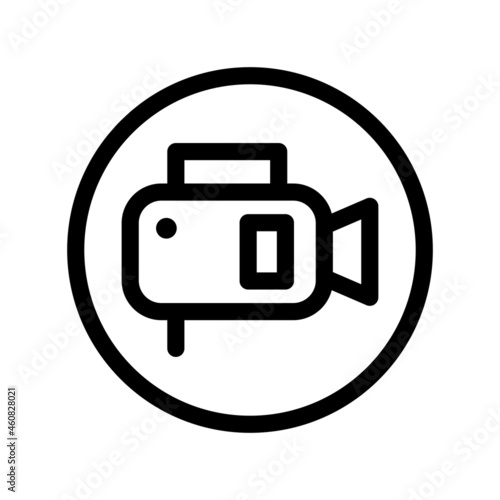 Video call Outline Vector Icon Design