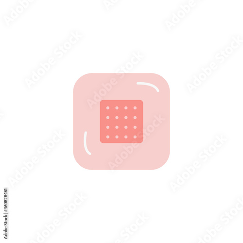 Contraceptive patch colored flat style icon. Birth control method. Safe sex vector element. Contraception item.