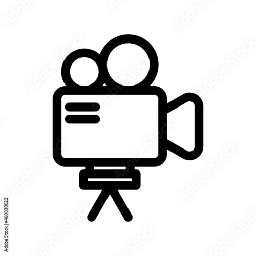 Video Camera Outline Vector Icon Design