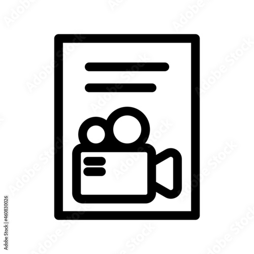 Vlog Outline Vector Icon Design