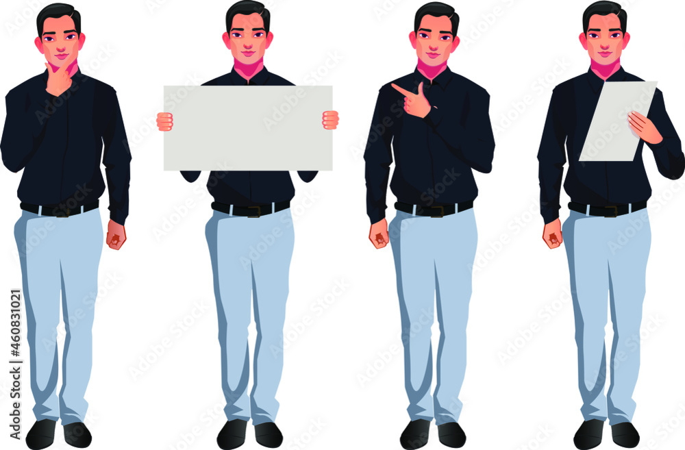 young business men character in different poses set vector indian style 1 young business men character in different poses set vector indian style 1