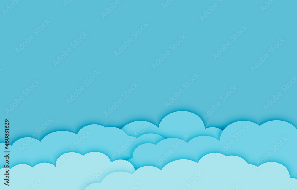 cartoon style vector illustration blue background design with cloud