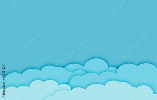 cartoon style vector illustration blue background design with cloud