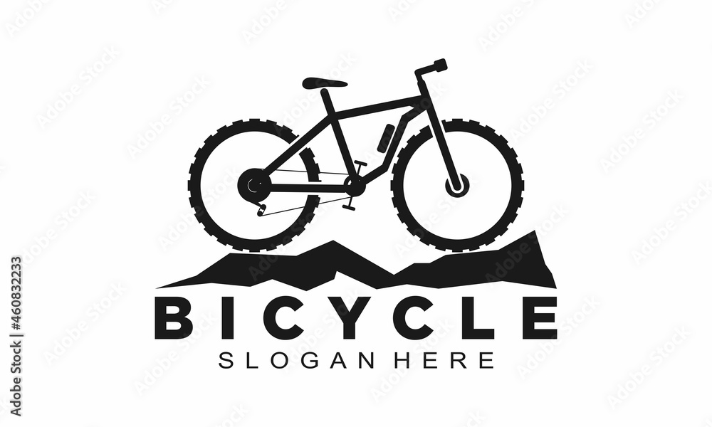 Mountain bicycle modern vector logo Mountain bicycle modern vector logo