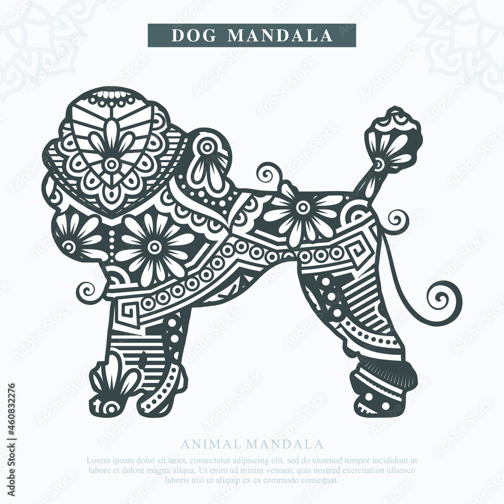 DOG Mandala Vector. Vintage decorative elements. Oriental pattern DOG Mandala Vector. Vintage decorative elements. Oriental pattern