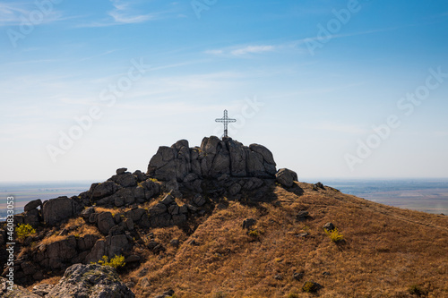 Panoramic View over the Landscape in Macin Mountains, Tulcea, Romania