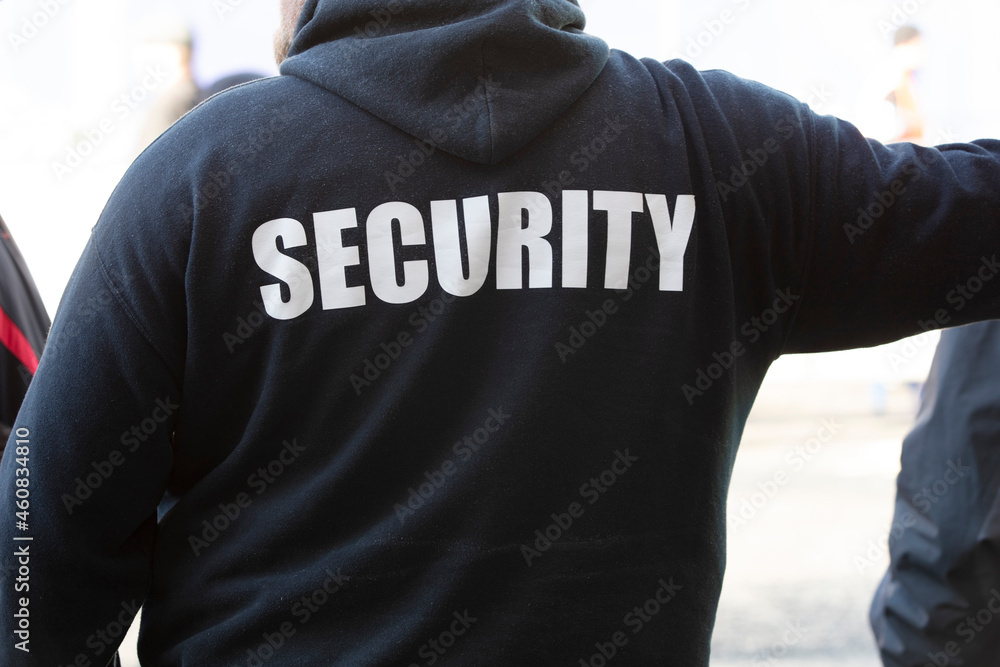 Obraz premium A security guard officer at a public event