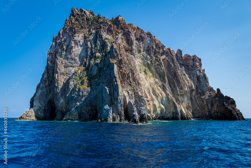 Panarea island (Aeolian archipelago), Lipari, Messina, Sicily, Italy: view  of Dattilo's rock.