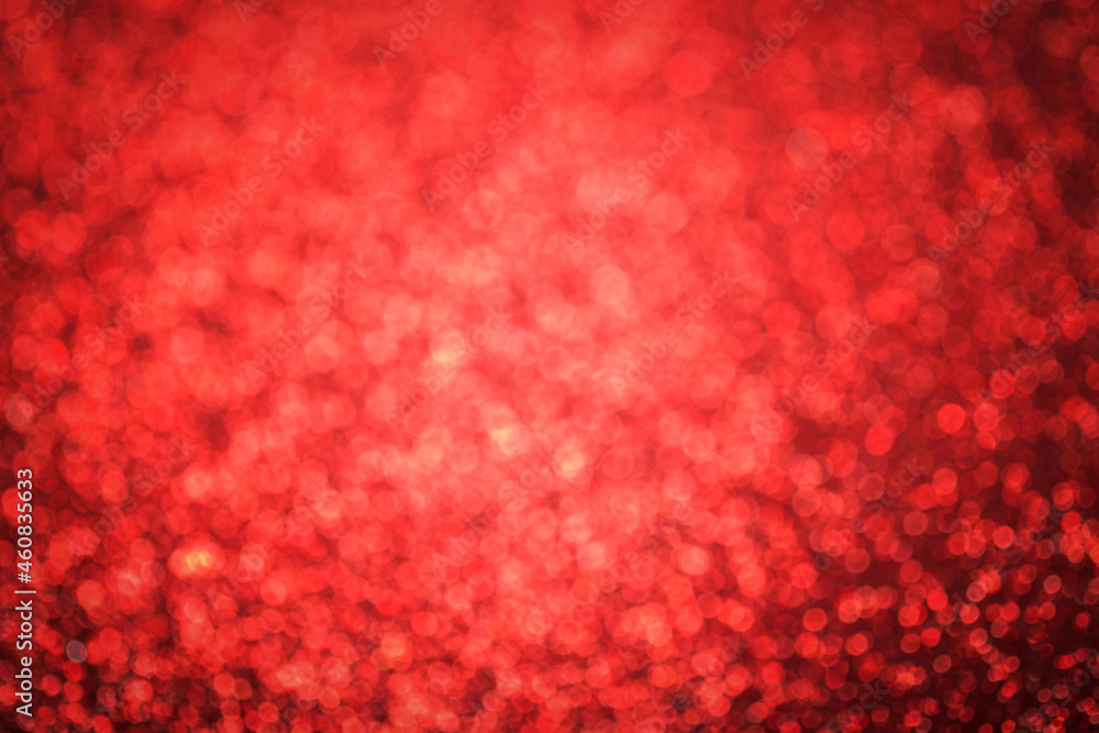 Out of focus red bokeh. Festive background for christmas, new year, wedding