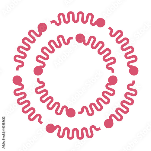 Micelle icon isolated on white background. Simple chemical symbol, can be used as a logo on packages with micellar water. Vector illustration