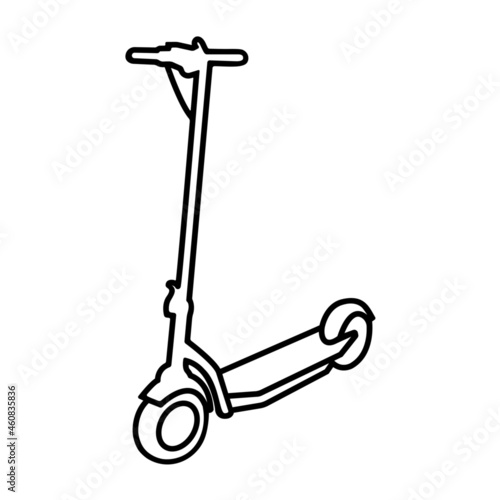 E-scooter line icon. Motorized or electric scooter. Vector Illustration