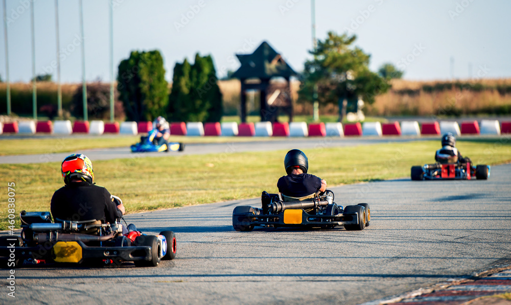 Obraz premium Go kart racing and motorsport